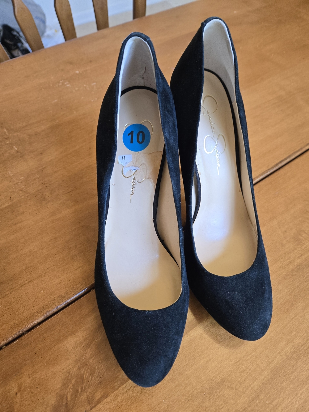 Jessica Simpson Black Suede Classic Pumps - Women's Size 10